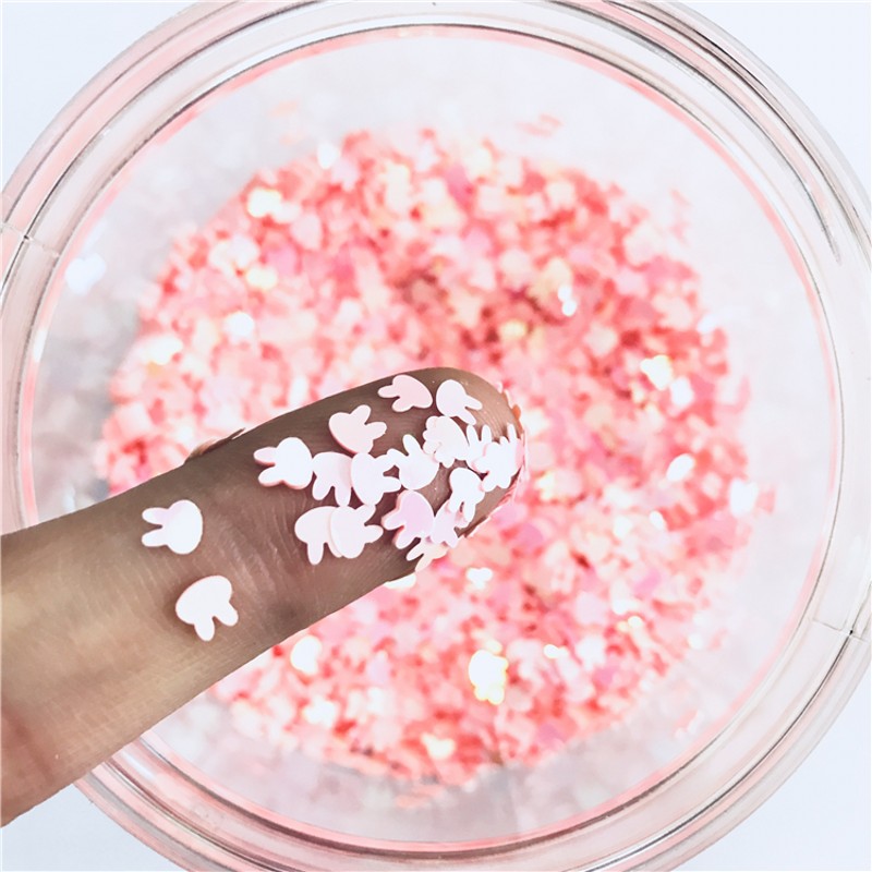 Art Craft Rabbit - Ultrathin 4มม.กระต่ายรูปร่าง Glitter Sequins สำหรับ Craft