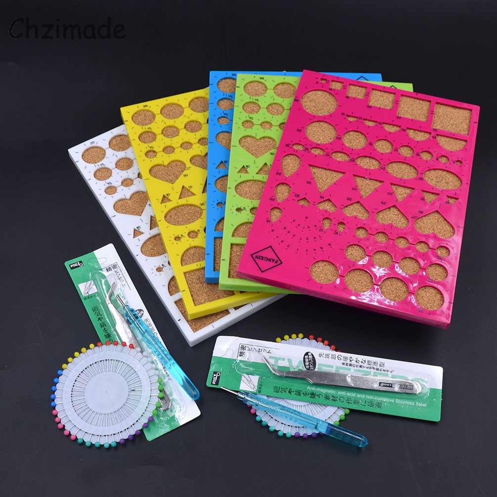 Art Quilling Craft - Chzimade สีสุ่ม Quilling กระดาษชุดเครื่องมือชุดศิลปะหัตถกรรมตกแต่งงานฝีมือทําด้วยมือกระดาษตกแต่งเครื่องมือ Quilling ชุด