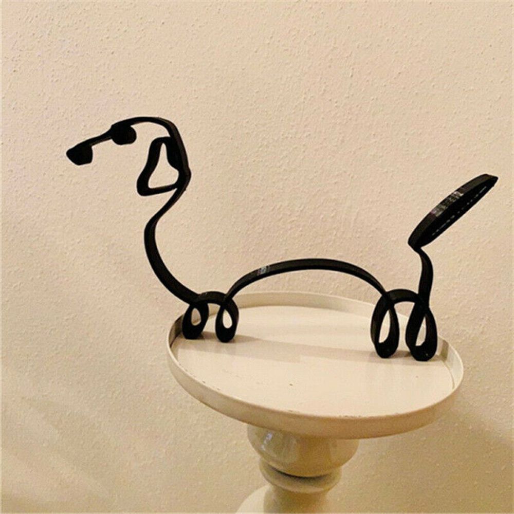 Art Craft Furniture - Wrought Iron รูปปั้นสุนัขบทคัดย่อ Bulldog Dachshund Labrador