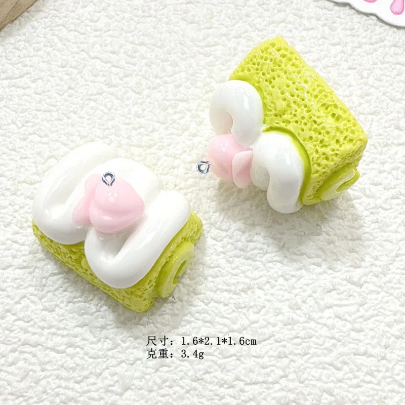Art Craft Resin - จี้เรซิ่นรูปเค้กน่ารักขนาดเล็ก 10 ชิ้น ของตกแต่งสไตล์คาวาอี้ สำหรับงาน DIY