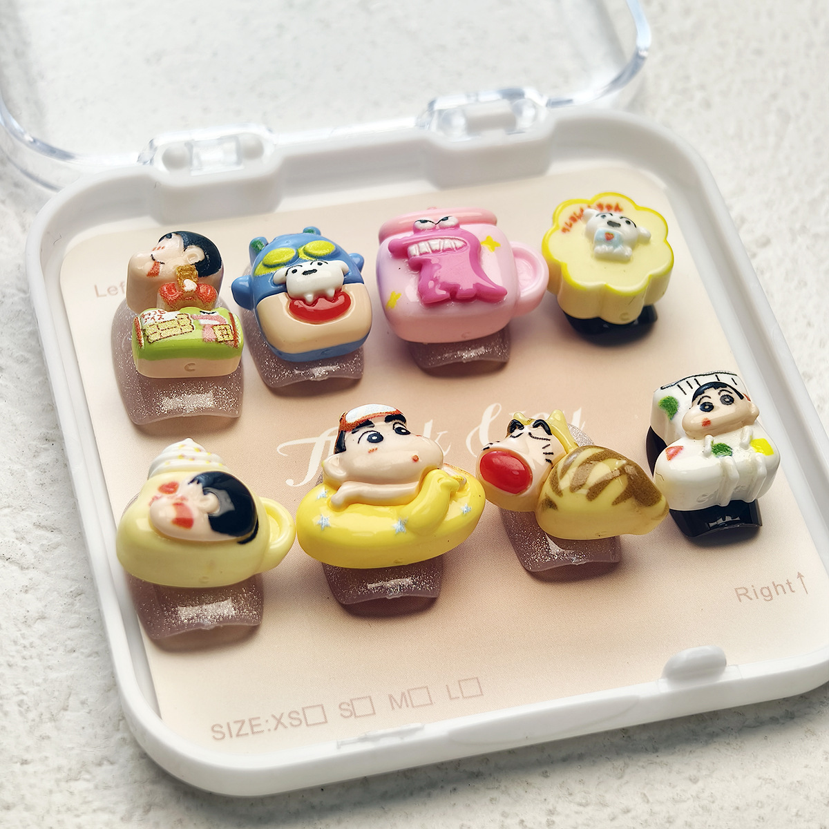 Art Craft Japan - ชุดตกแต่งเล็บเรซิ่นลายชินจัง 20 ชิ้น รูปทรงแบน อะคริลิค สำหรับงาน