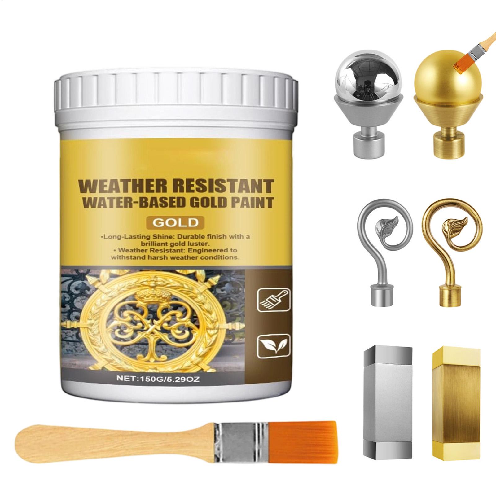 Art Craft Furniture - สีทอง 150 กรัม สำหรับงานศิลปะบนไม้ สีทาภายนอกแบบน้ำ สำหรับงานศิลปะ