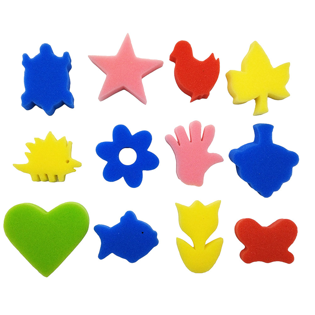 Art Craft Activities For Preschoolers - ชุดแสตมป์ฟองน้ำรูปสัตว์ 25 ชิ้น สำหรับเด็ก งานศิลปะสร้างสรรค์ DIY