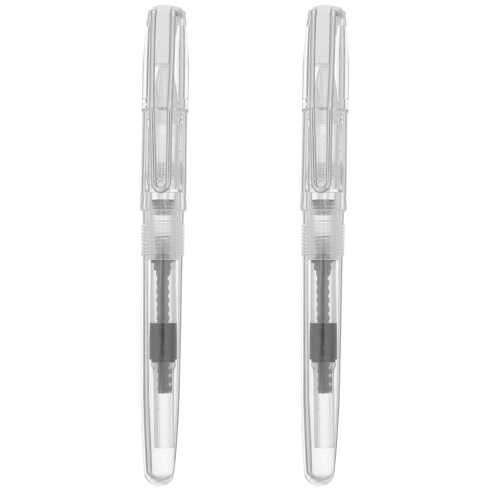 Calligraphy Pen Set - ชุดพู่กันเขียนพู่กันจีน 2 ชิ้น ปลายไนลอนนุ่มยืดหยุ่น เติมหมึกได้ เหมาะสำหรับการเขียนพู่กันจีนแบบดั้งเดิมและการวาดภาพ