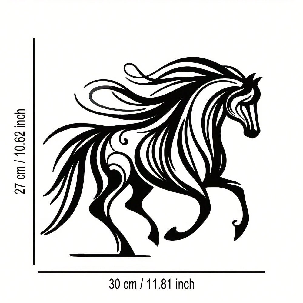Art Craft Logo - งานศิลปะติดผนังโลหะรูปม้าแข่ง แบบนามธรรม แผ่นโลหะกลวง ถอดประกอบได้ ใช้ซ้ำได้ ตกแต่งบ้าน