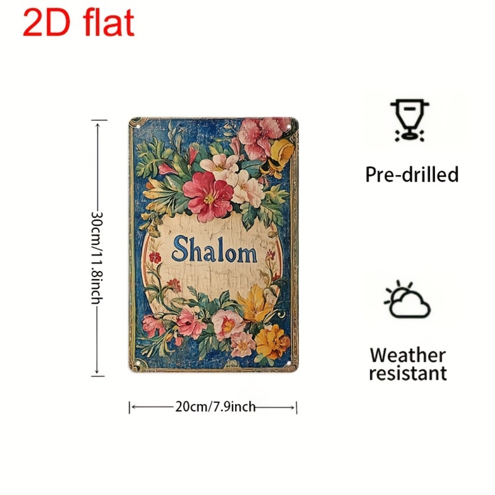 Art & Craft Paper Ideas - CIFBUY ป้ายโลหะอลูมิเนียมลายดอกไม้สไตล์วินเทจ ขนาด 8x8 นิ้ว กันน้ำ