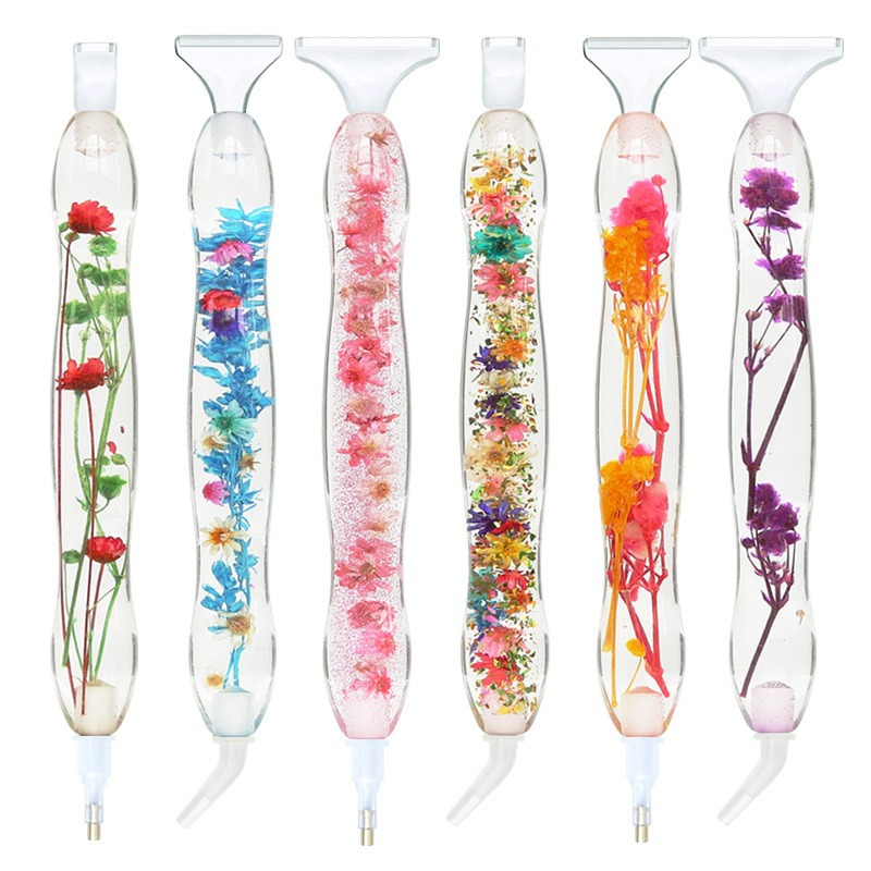 Art Craft Resin - ชุดปากกาเพชรเรซิ่น 5 มิติ ลายดอกไม้ 1 ชุด,