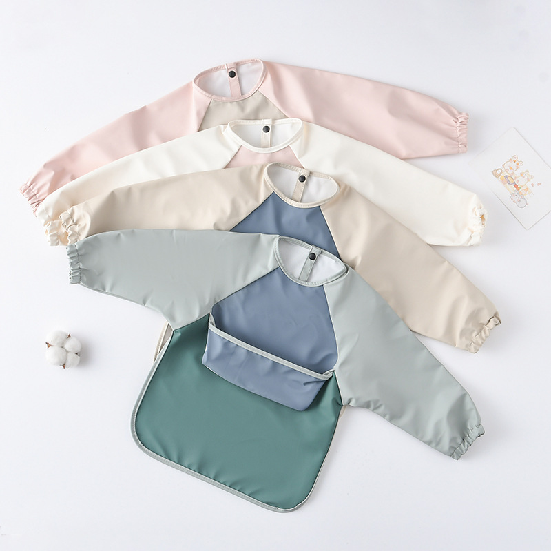 เด็กทารกแขนยาว PU Bibs เด็กศิล - Art Craft Girl บทวิจารณ์และราคา