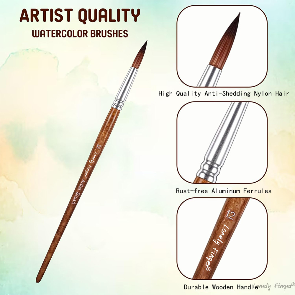 12 ชิ้นศิลปินสีน้ําแปรง, Round - Gouache Paint Set บทวิจารณ์และราคา
