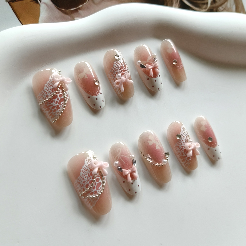 เล็บปลอมแบบกดติด 10 ชิ้น สไตล์ - Art Craft Handmade บทวิจารณ์และราคา