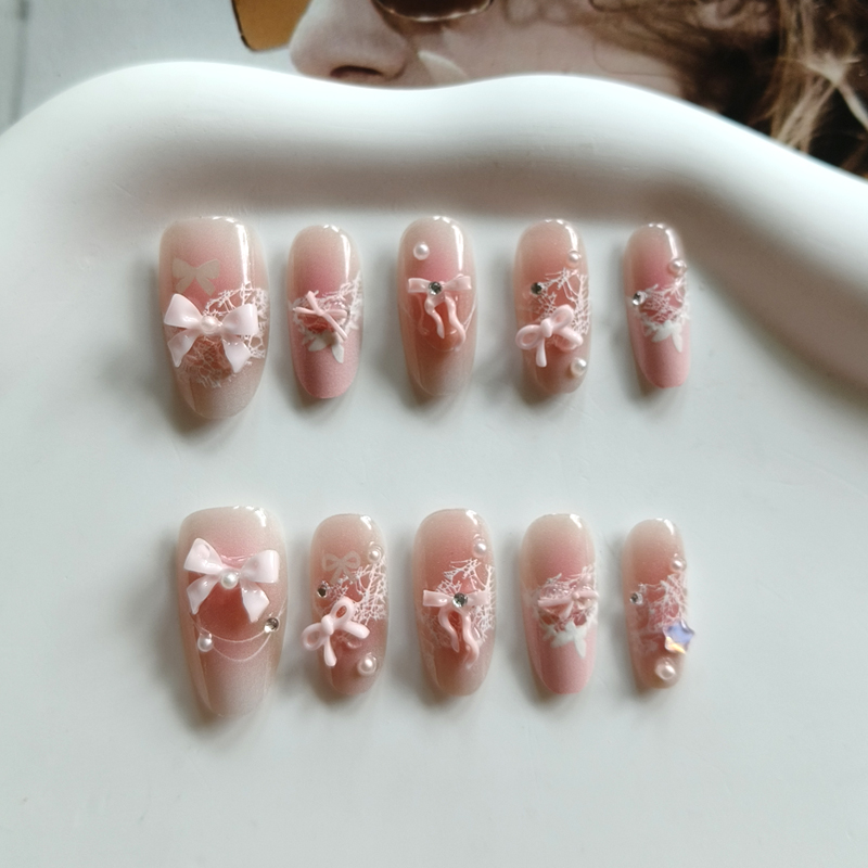 เล็บปลอมแบบกดติด 10 ชิ้น สไตล์ - Art Craft Handmade บทวิจารณ์และราคา