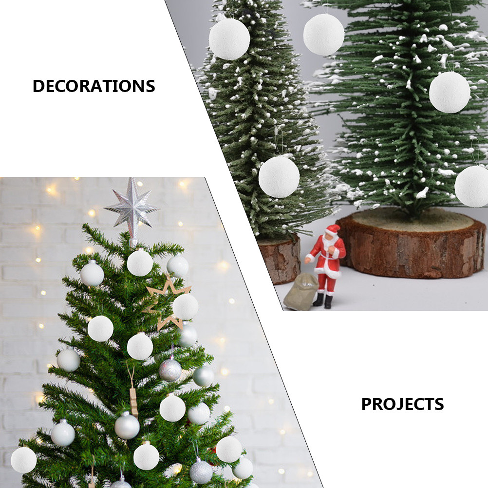 ลูกบอลคริสต์มาสสีขาว 6 ชิ้น สำ - Art And Craft Xmas Tree บทวิจารณ์และราคา