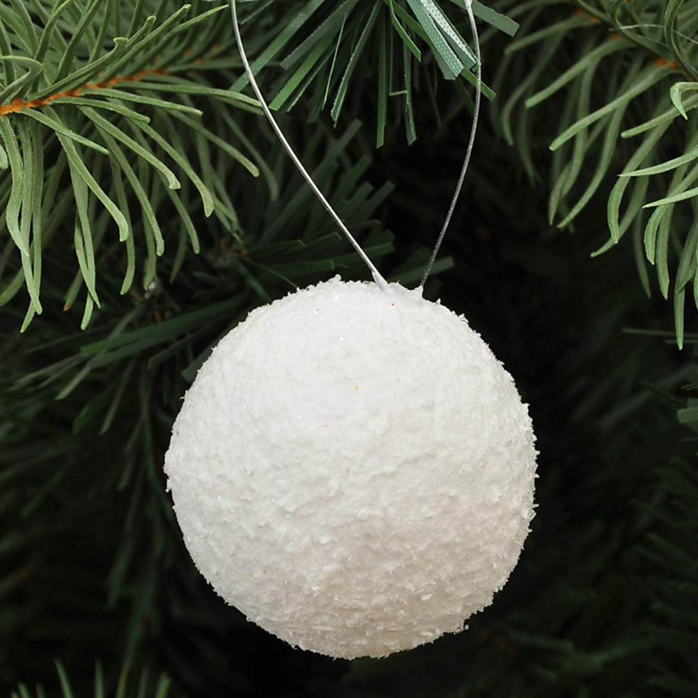 ลูกบอลคริสต์มาสสีขาว 6 ชิ้น สำ - Art And Craft Xmas Tree บทวิจารณ์และราคา
