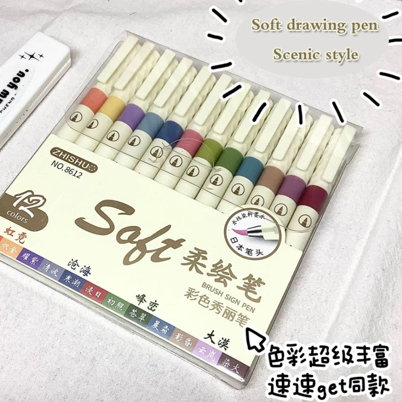 ชุดปากกาหัวพู่กันหลากสี 24/3 ส - Calligraphy Pen Set บทวิจารณ์และราคา