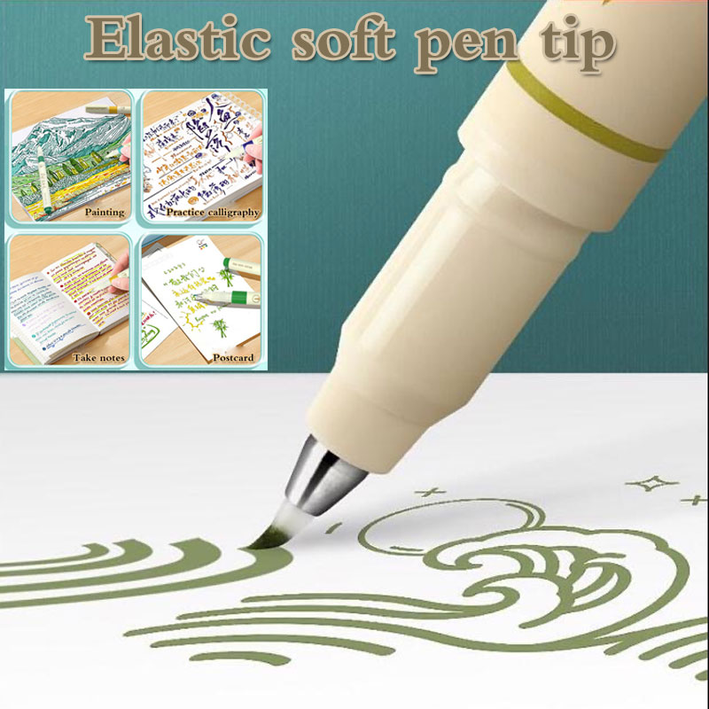 ชุดปากกาหัวพู่กันหลากสี 24/3 ส - Calligraphy Pen Set บทวิจารณ์และราคา
