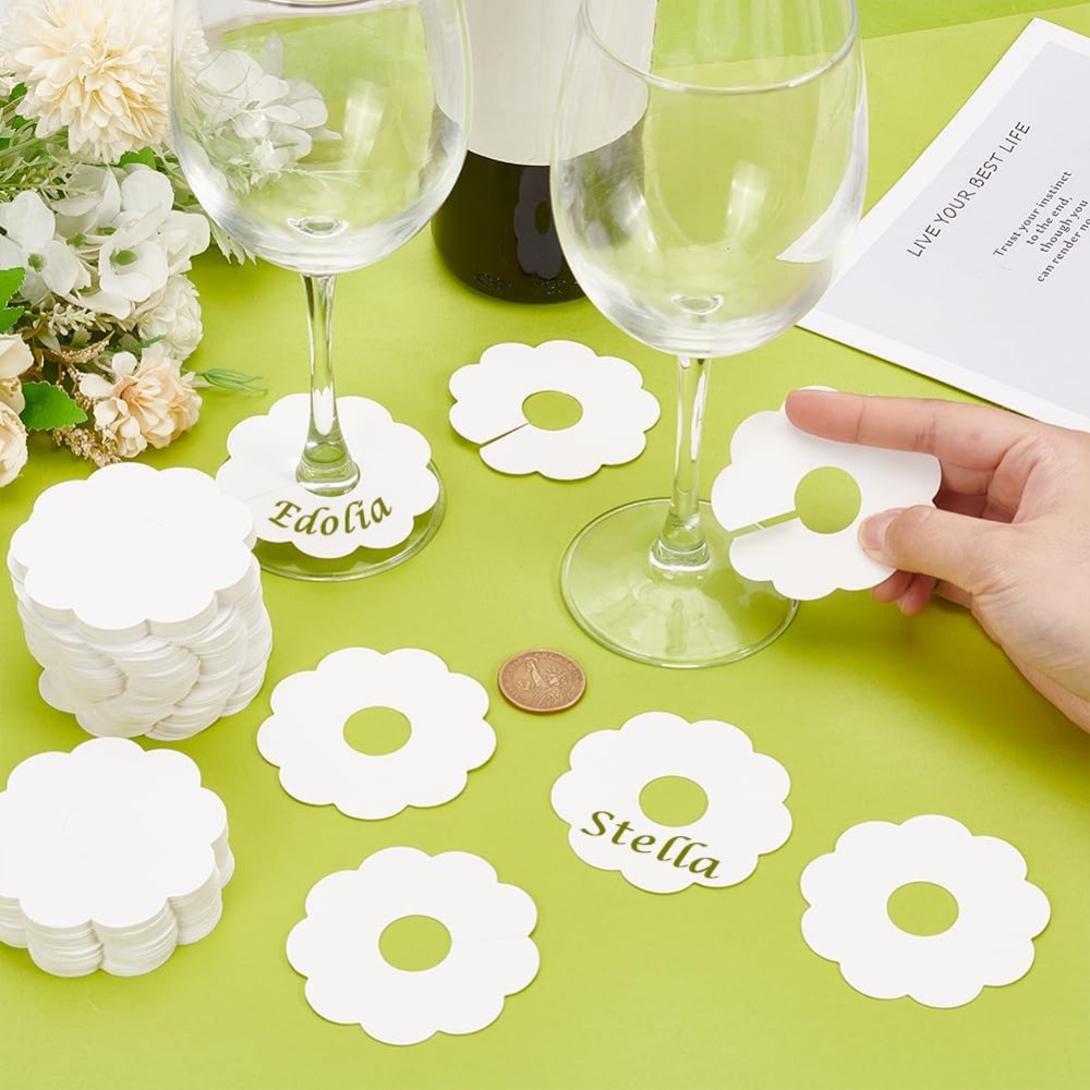 ป้ายแท็กแก้วไวน์แบบใช้แล้วทิ้ง - Art Craft Items บทวิจารณ์และราคา