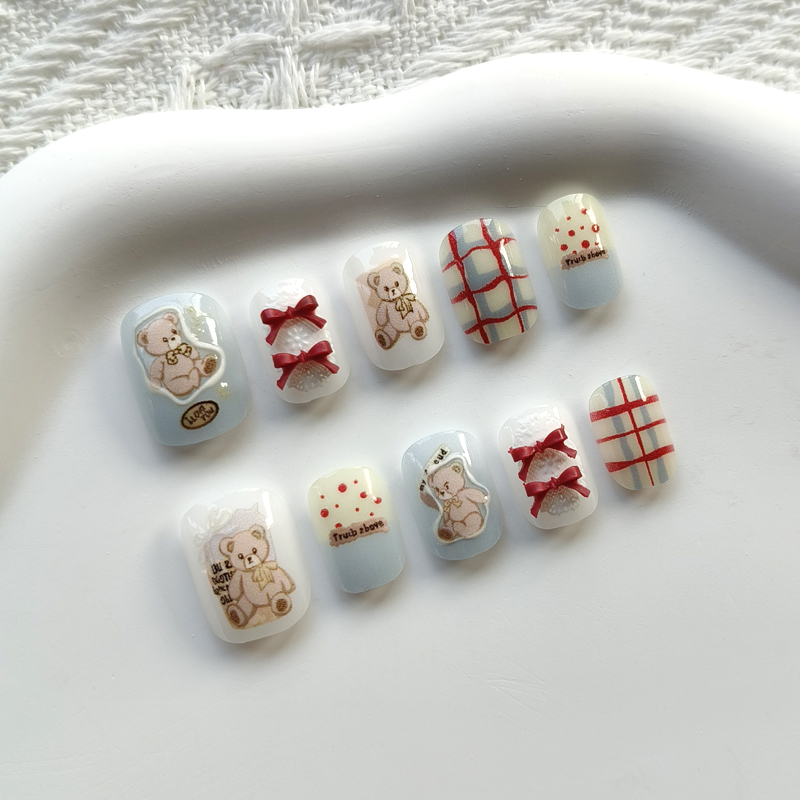 เล็บปลอมแบบกดติด 10 ชิ้น สไตล์ - Art Craft Handmade บทวิจารณ์และราคา