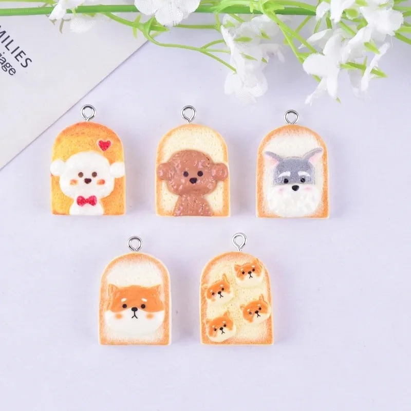 จี้เรซิ่นรูปสุนัขขนมปังปิ้งน่า - Art Craft Resin บทวิจารณ์และราคา