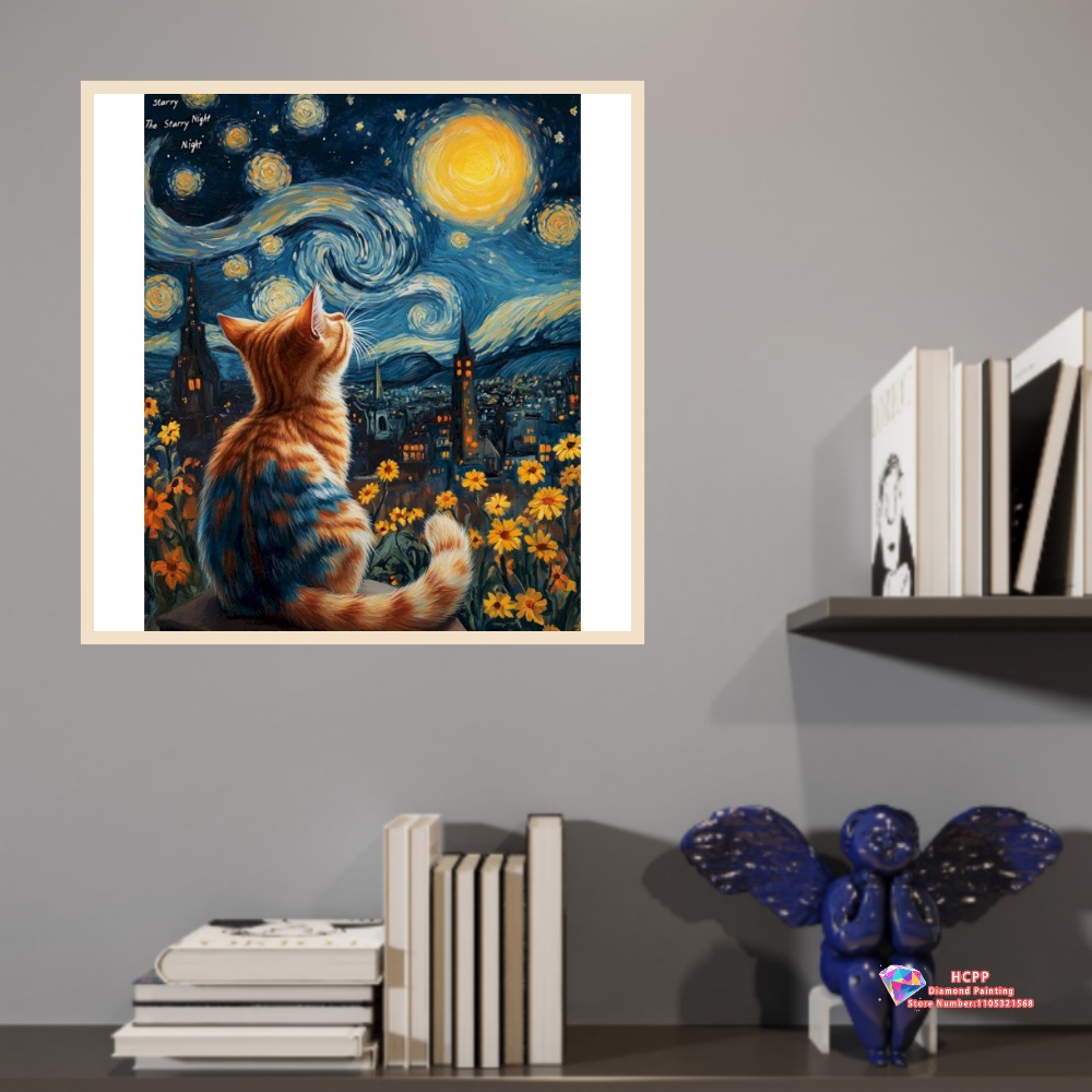 ชุดภาพวาดเพชรรูปแมว 5D DIY งาน - Art Craft Night บทวิจารณ์และราคา
