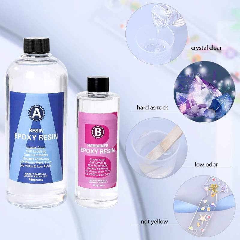 อีพ็อกซี่เรซิ่นชุดคริสตัลใสผสม - Art Craft Easy บทวิจารณ์และราคา