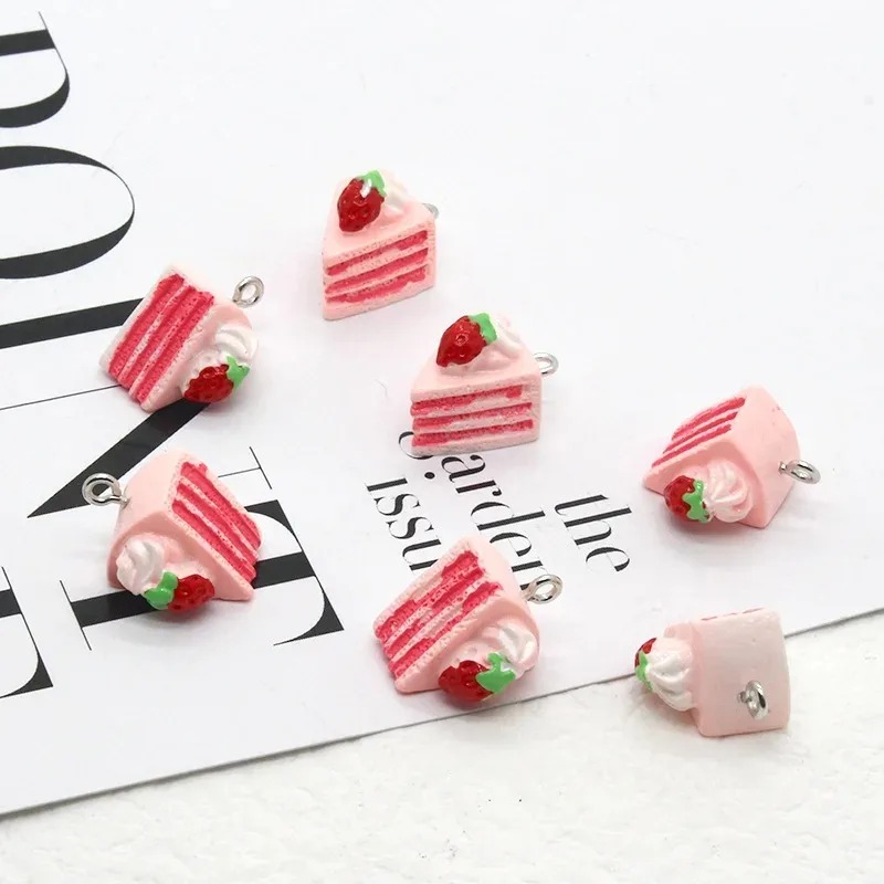 จี้เรซิ่นรูปเค้กสตรอว์เบอร์รี่ - Art Craft Handmade บทวิจารณ์และราคา