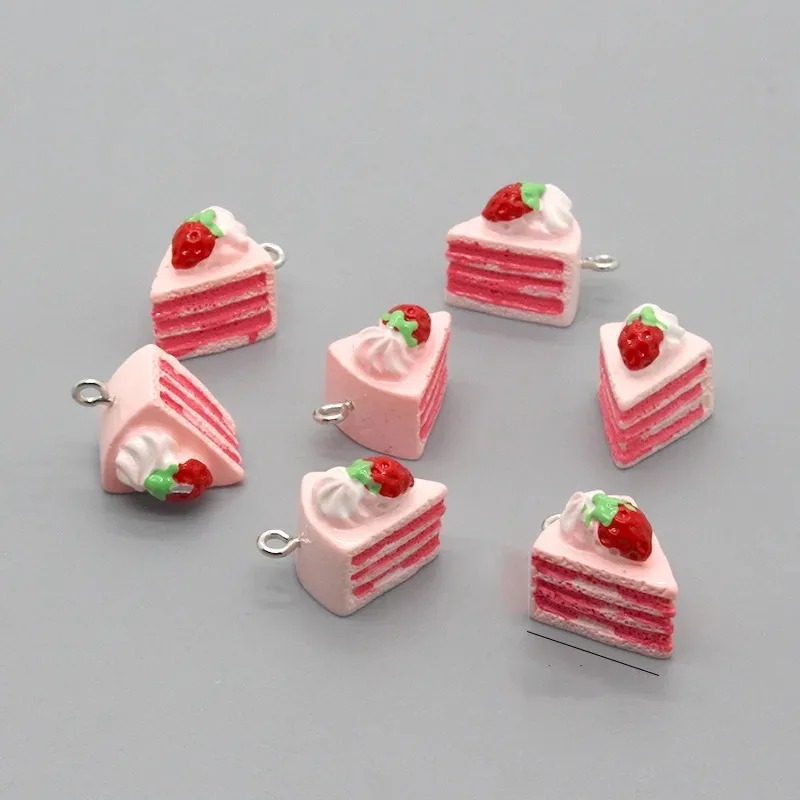 จี้เรซิ่นรูปเค้กสตรอว์เบอร์รี่ - Art Craft Handmade บทวิจารณ์และราคา