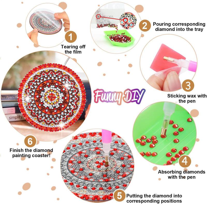 อัญมณี Dot สี Coasters ชุดหัตถ - Eco Art Craft บทวิจารณ์และราคา