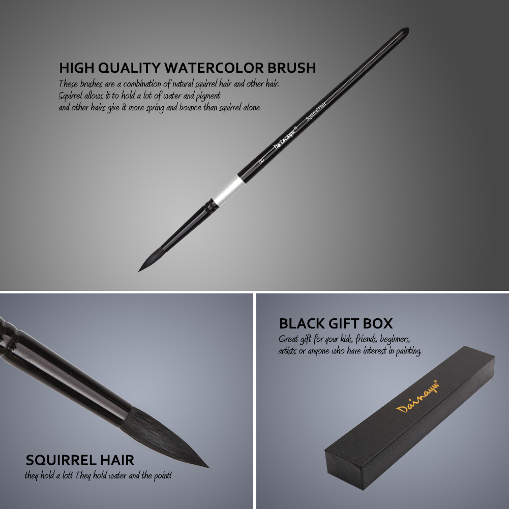 Dainayw 4 แปรงผมกระรอก & Horse - Gouache Paint Set บทวิจารณ์และราคา