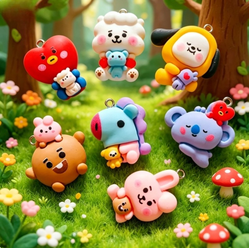 ชุด 7 ชิ้น BT21 ชาร์มการ์ตูนเร - Art Craft Resin บทวิจารณ์และราคา