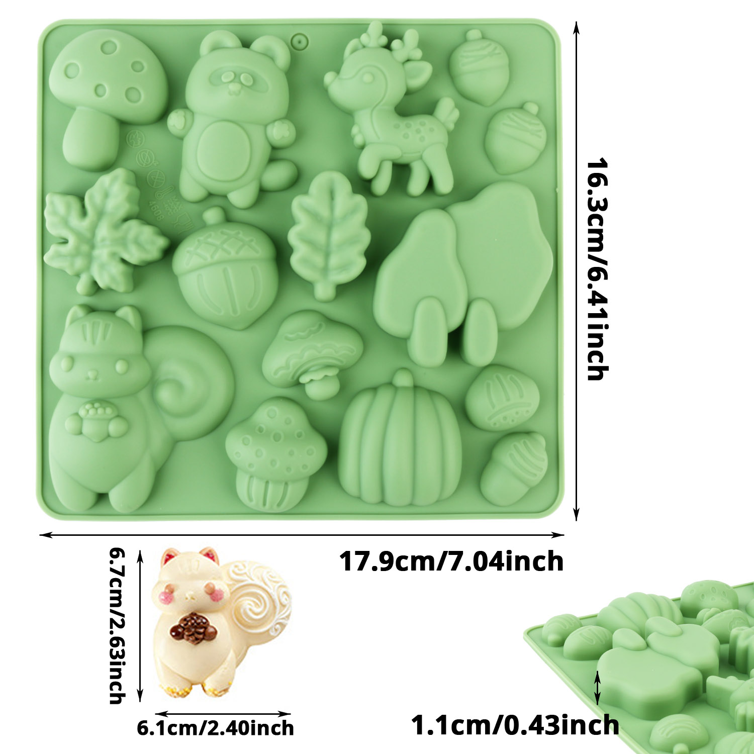 แม่พิมพ์เค้กซิลิโคนรูปสัตว์ 1  - Art Craft Resin บทวิจารณ์และราคา