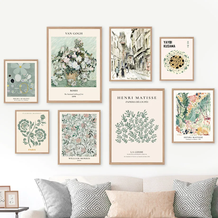 ภาพพิมพ์บนผืนผ้าใบศิลปะติดผนัง - Art Craft William Morris บทวิจารณ์และราคา
