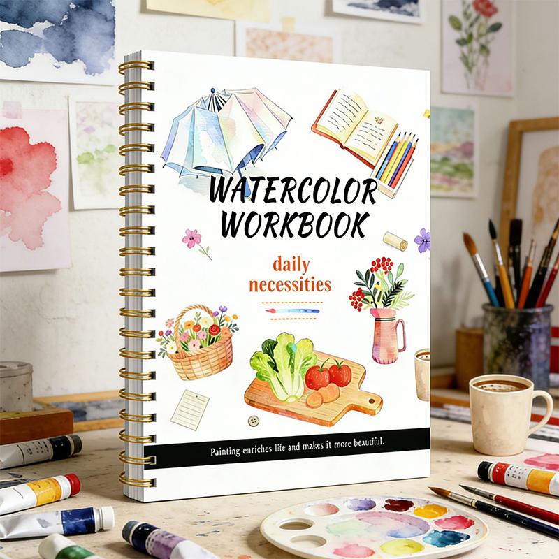 สมุดวาดภาพสีน้ำลายดอกไม้แบบเข้ - Art Craft Items บทวิจารณ์และราคา