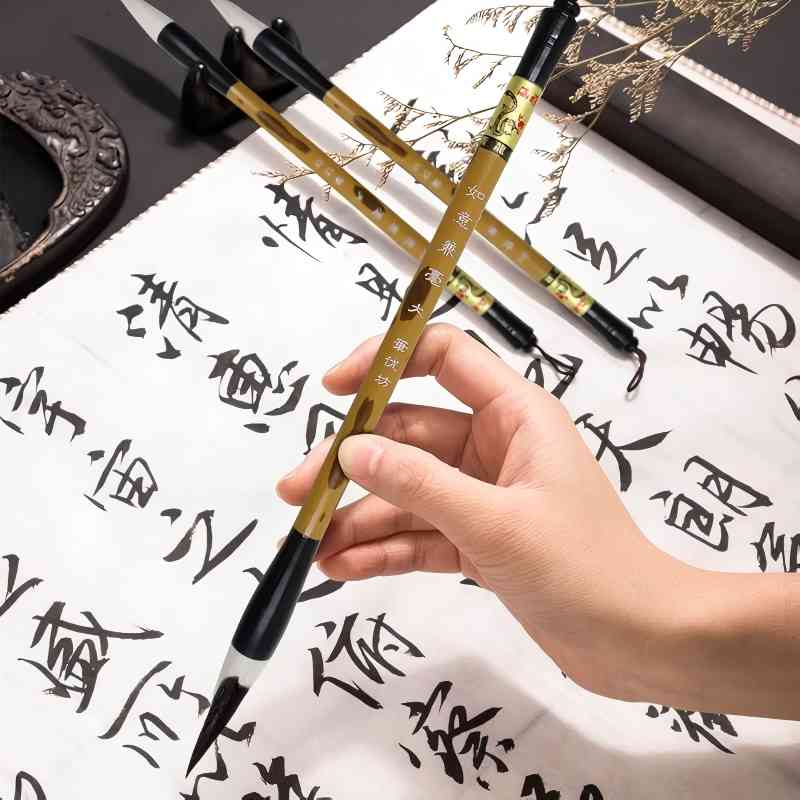แปรงเขียนจีน 3 ขนาดพร้อมที่วาง - Calligraphy Pen Set บทวิจารณ์และราคา