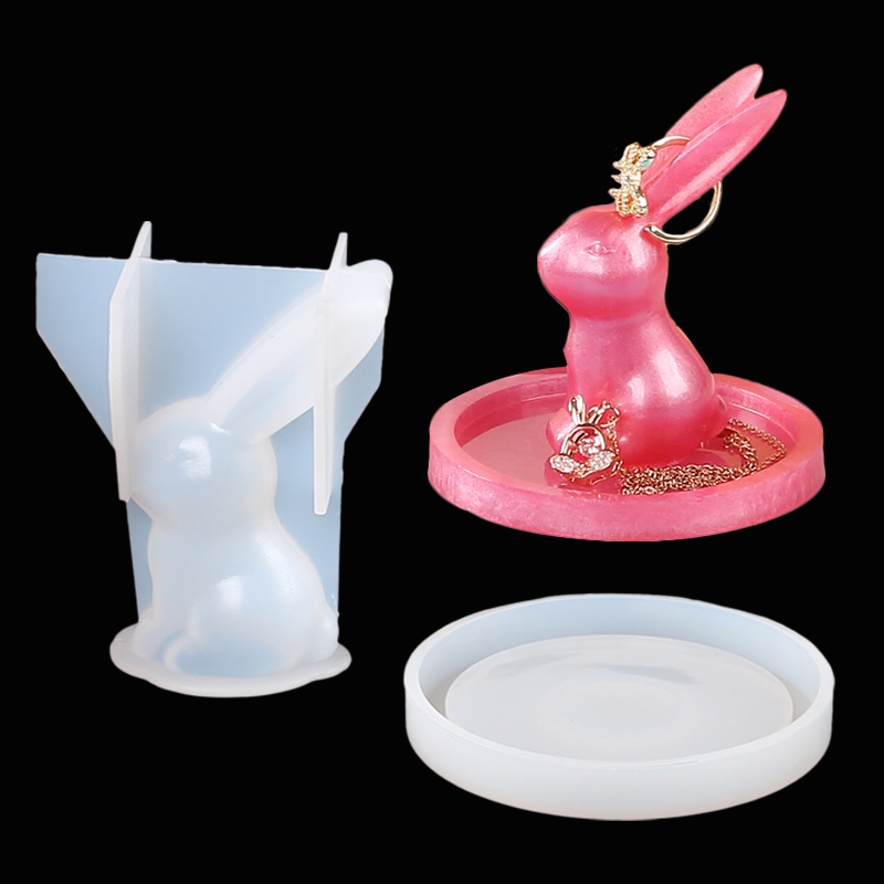 2 ชิ้น 3D กระต่ายผู้ถือแหวนซิล - Art Craft Rabbit บทวิจารณ์และราคา