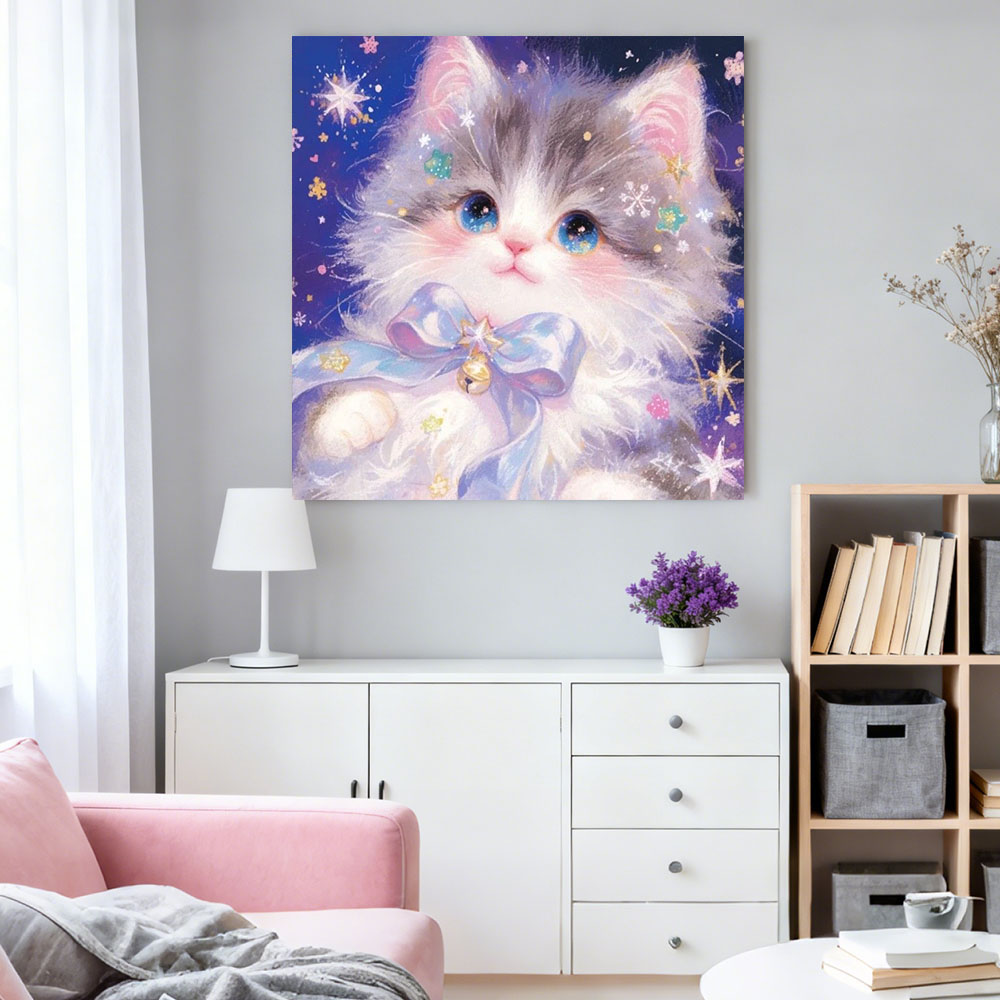 ภาพวาดเพชร AB ลายแมวน่ารัก แบบ - Wallpaper Art And Craft บทวิจารณ์และราคา