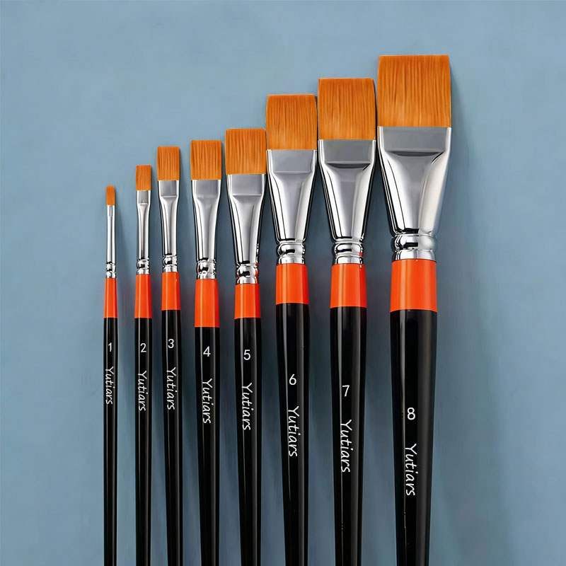 แปรงทาสีแบบแบน 1 ชิ้น ขนไนลอน  - Gouache Paint Set บทวิจารณ์และราคา
