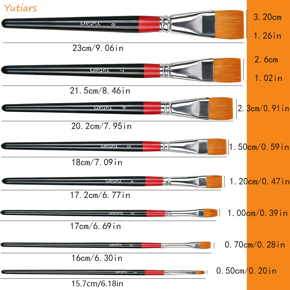 แปรงทาสีแบบแบน 1 ชิ้น ขนไนลอน  - Gouache Paint Set บทวิจารณ์และราคา