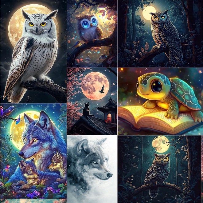 ชุดภาพวาดเพชร Night Owl with F - Art Craft Night บทวิจารณ์และราคา