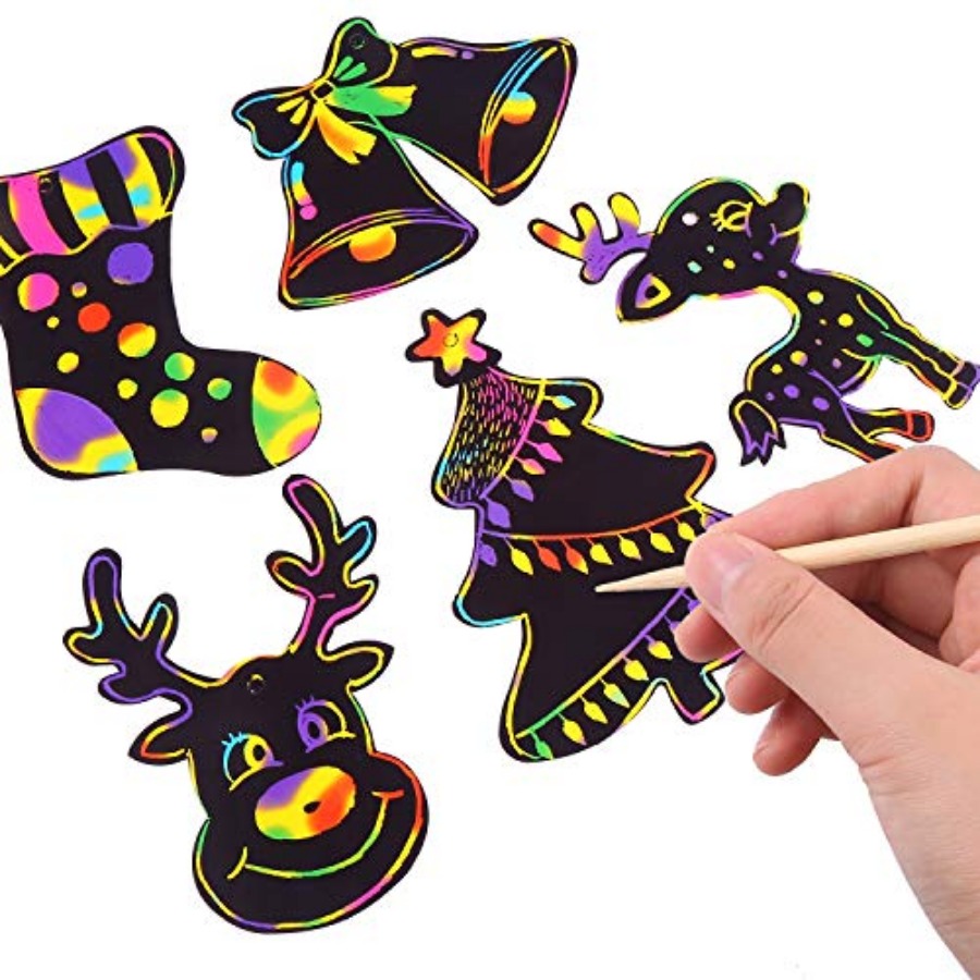 กระดาษขูดลายคริสต์มาส 96 ชิ้น  - Art And Craft Xmas Tree บทวิจารณ์และราคา