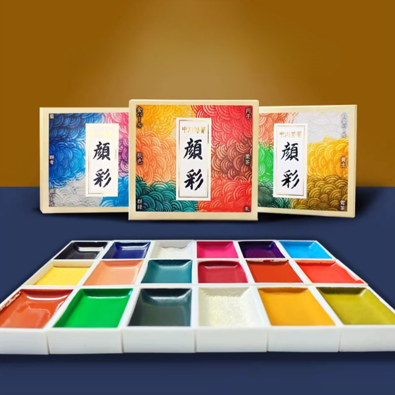 ชุดสีน้ำแบบแข็งของญี่ปุ่น สีแร - Gouache Paint Set บทวิจารณ์และราคา