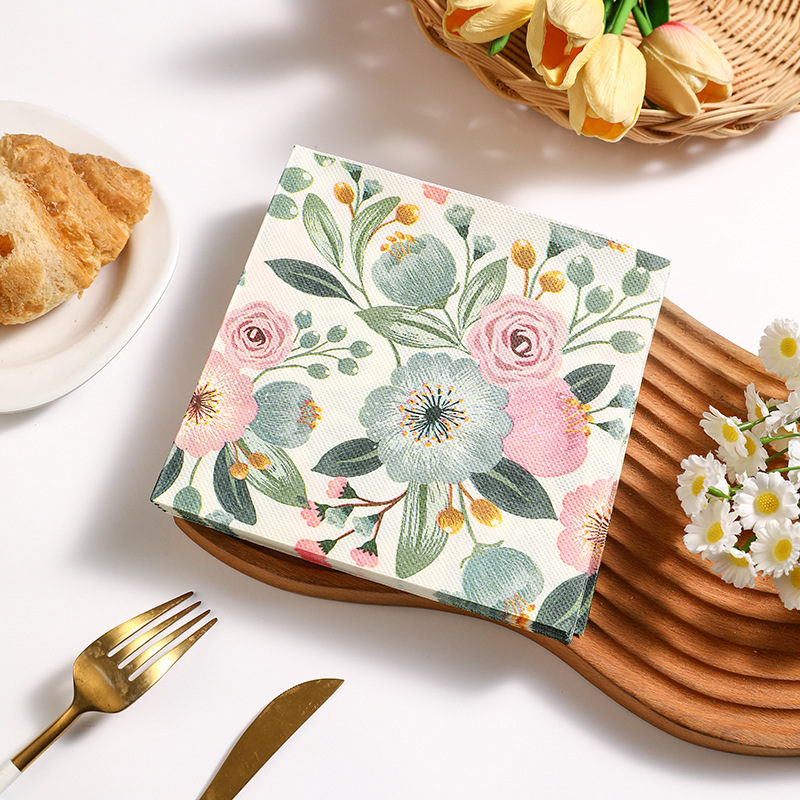 กระดาษรองจานลายดอกไม้สไตล์ชนบท - Art Craft Items บทวิจารณ์และราคา