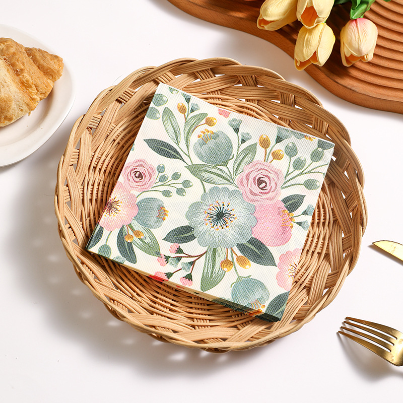 กระดาษรองจานลายดอกไม้สไตล์ชนบท - Art Craft Items บทวิจารณ์และราคา