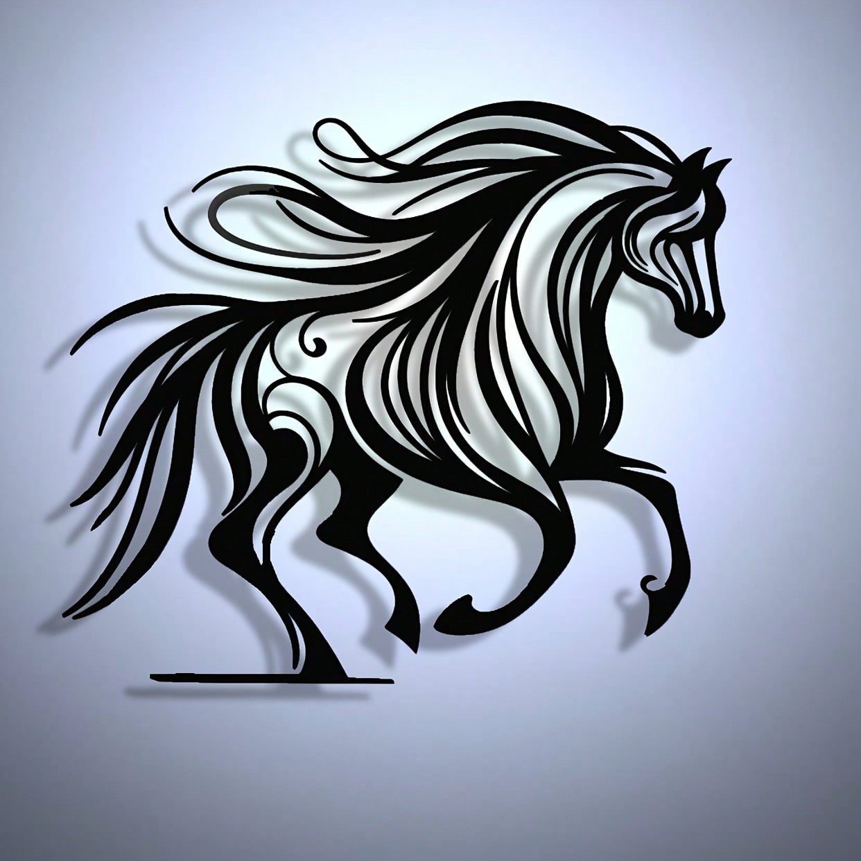 งานศิลปะติดผนังโลหะรูปม้าแข่ง  - Art Craft Logo บทวิจารณ์และราคา