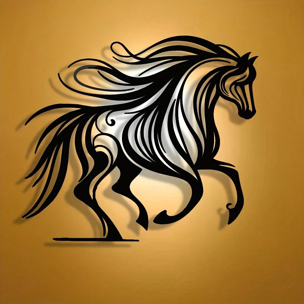 งานศิลปะติดผนังโลหะรูปม้าแข่ง  - Art Craft Logo บทวิจารณ์และราคา