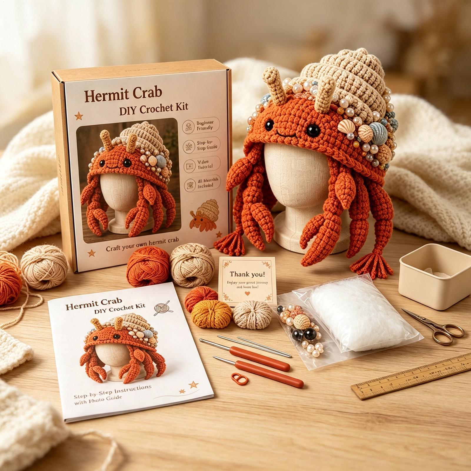 ชุดอุปกรณ์ถักหมวกโครเชต์ หมวกส - Art Craft Girl บทวิจารณ์และราคา